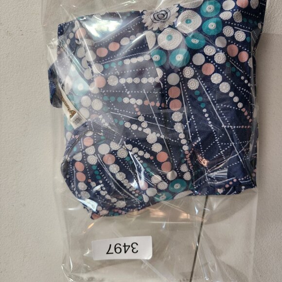 Shoreline Blue Sleeveless Dress 1X-2X Abstract Dot Pattern Knee Length Lightweig - Picture 15 of 15